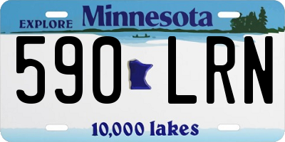 MN license plate 590LRN