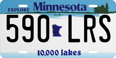 MN license plate 590LRS