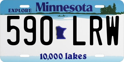 MN license plate 590LRW