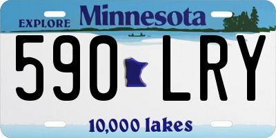 MN license plate 590LRY