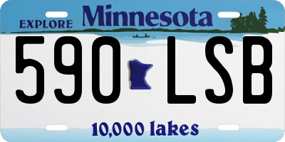 MN license plate 590LSB