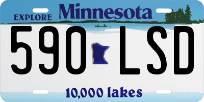 MN license plate 590LSD