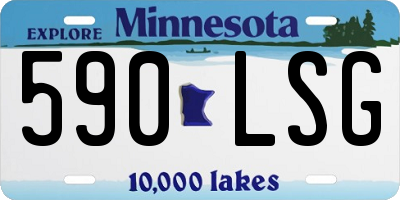 MN license plate 590LSG