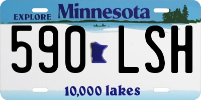 MN license plate 590LSH