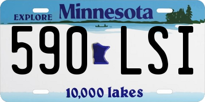 MN license plate 590LSI