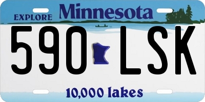 MN license plate 590LSK