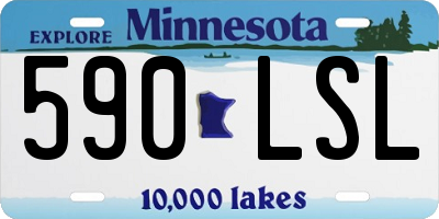 MN license plate 590LSL