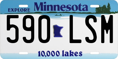 MN license plate 590LSM