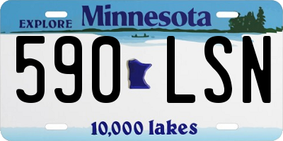 MN license plate 590LSN