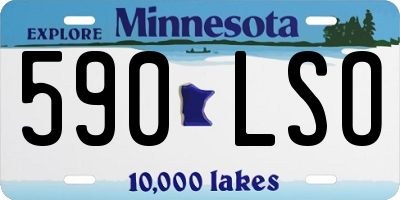 MN license plate 590LSO