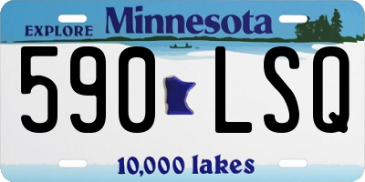 MN license plate 590LSQ