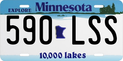 MN license plate 590LSS