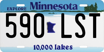 MN license plate 590LST