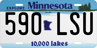 MN license plate 590LSU
