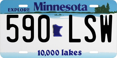 MN license plate 590LSW