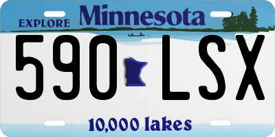 MN license plate 590LSX