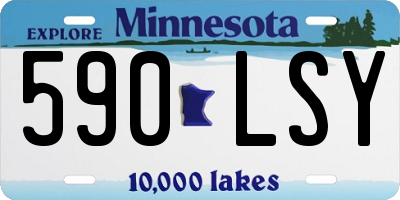 MN license plate 590LSY