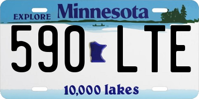 MN license plate 590LTE