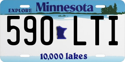 MN license plate 590LTI