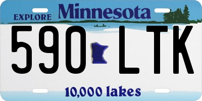 MN license plate 590LTK