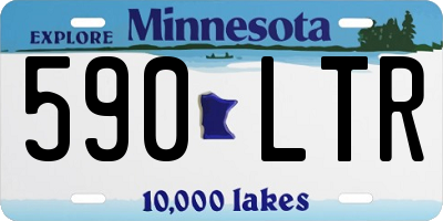 MN license plate 590LTR