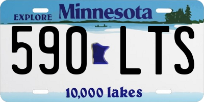 MN license plate 590LTS