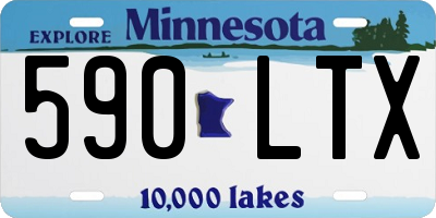 MN license plate 590LTX
