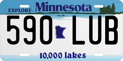 MN license plate 590LUB