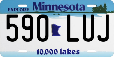MN license plate 590LUJ