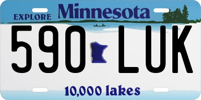 MN license plate 590LUK