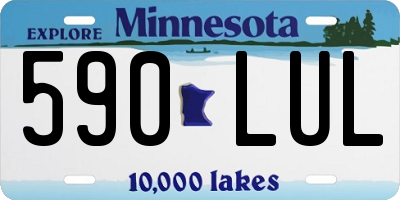 MN license plate 590LUL