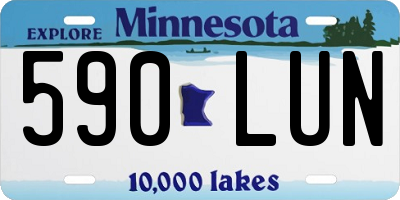 MN license plate 590LUN