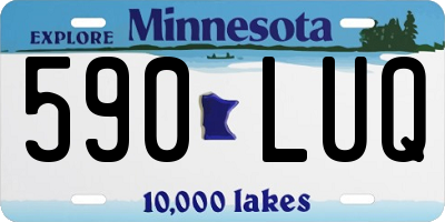 MN license plate 590LUQ