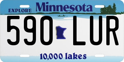 MN license plate 590LUR