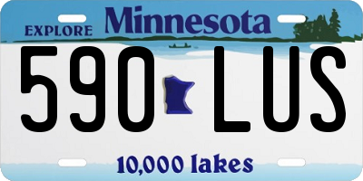 MN license plate 590LUS