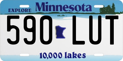 MN license plate 590LUT