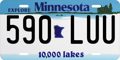 MN license plate 590LUU