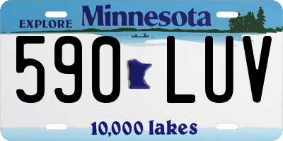MN license plate 590LUV