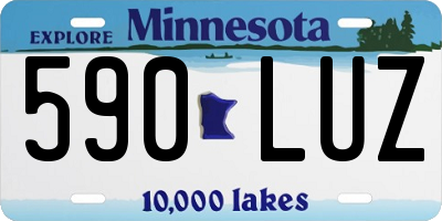 MN license plate 590LUZ