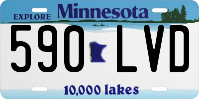 MN license plate 590LVD