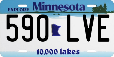 MN license plate 590LVE