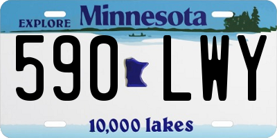 MN license plate 590LWY