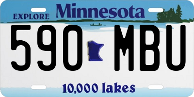 MN license plate 590MBU