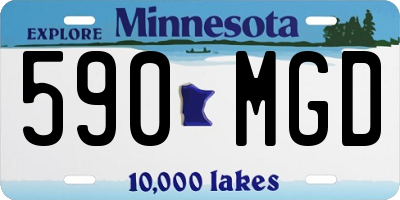 MN license plate 590MGD