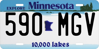 MN license plate 590MGV