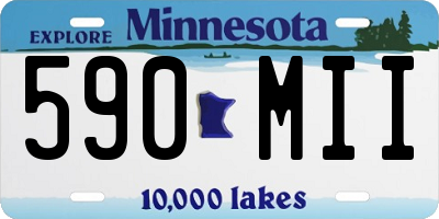 MN license plate 590MII