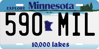 MN license plate 590MIL