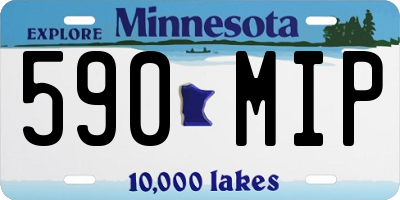 MN license plate 590MIP