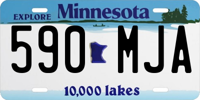 MN license plate 590MJA