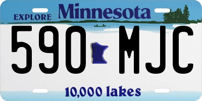MN license plate 590MJC